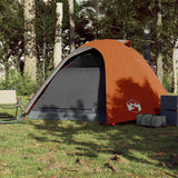 Vidaxl Dome Zelt 4-Personen wasserdichtes Grau und Orange