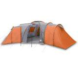 Vidaxl Dome Zelt 12-Personen wasserdichtes Grau und Orange