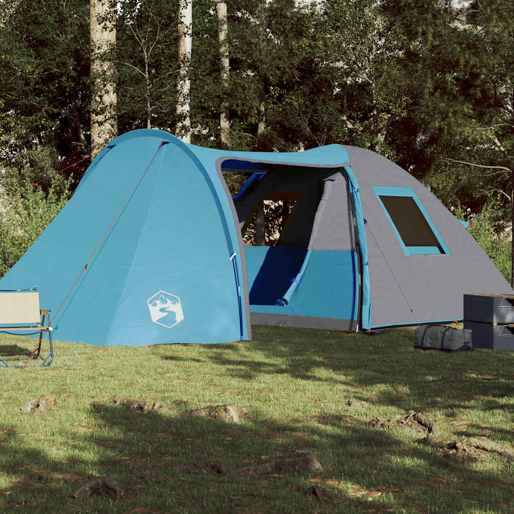 Vidaxl dome tente 6 personnes imperméables bleu