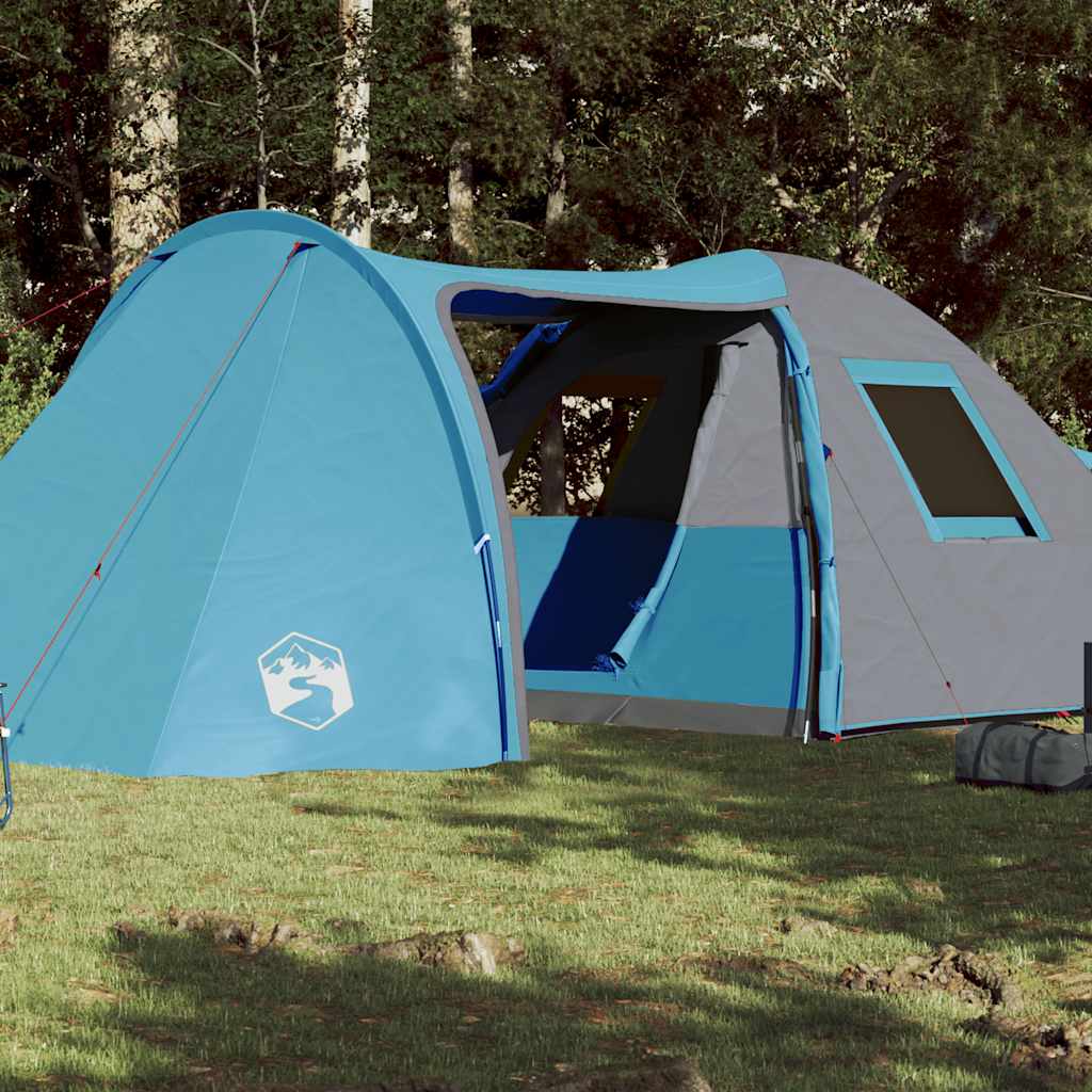 Vidaxl dome tente 6 personnes imperméables bleu