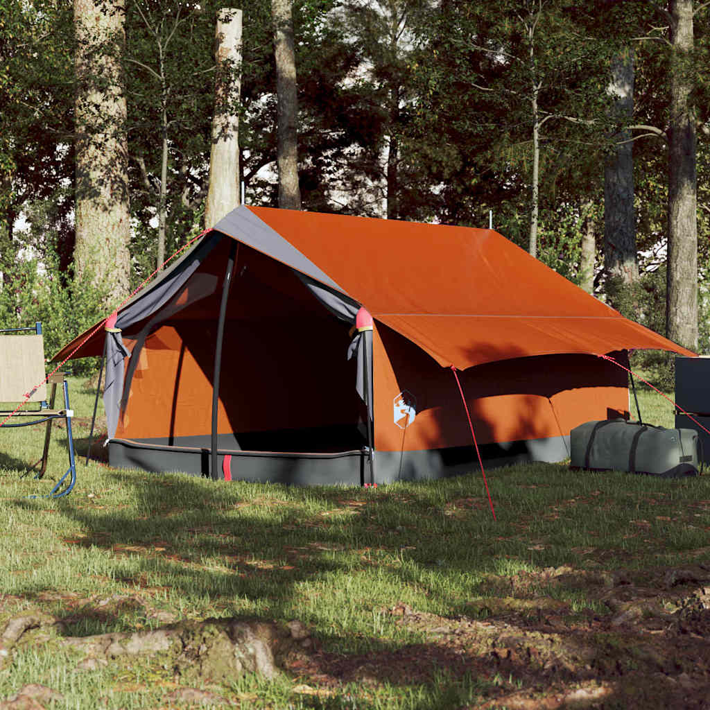 Vidaxl Tent 2-person waterproof gray and orange