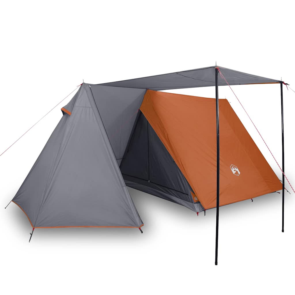 VidaXL Zelt 3-Personen wasserdicht grau und orange