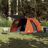 Vidaxl Tunnel Tent à 4 personnes étanche gris et orange