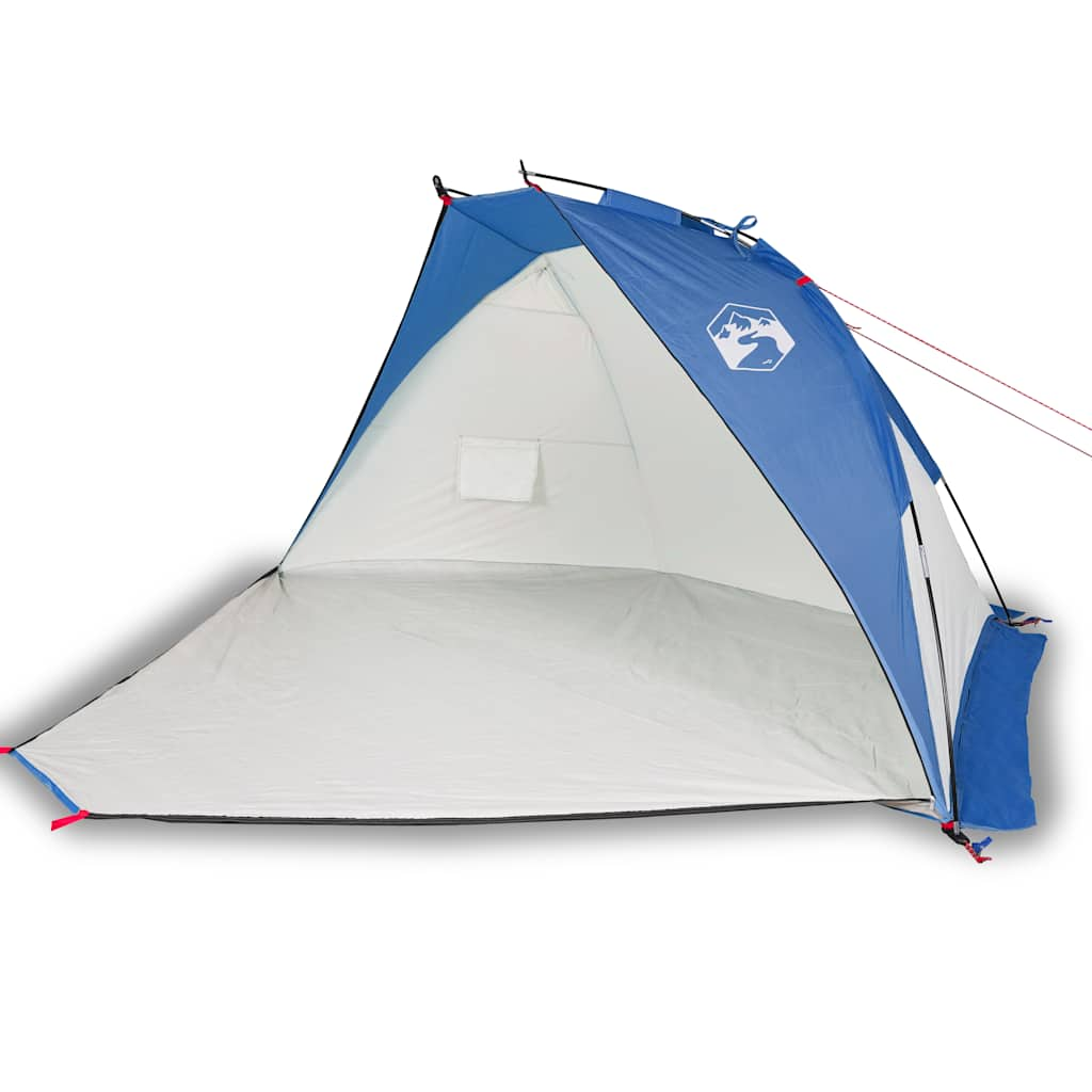 Vidaxl Beach Tent 268x223x125 cm 185t poliestere azzurro blu