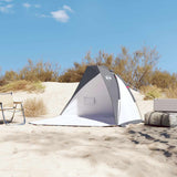 Vidaxl Beach Tent 268x223x125 cm 185t poliestere grigio