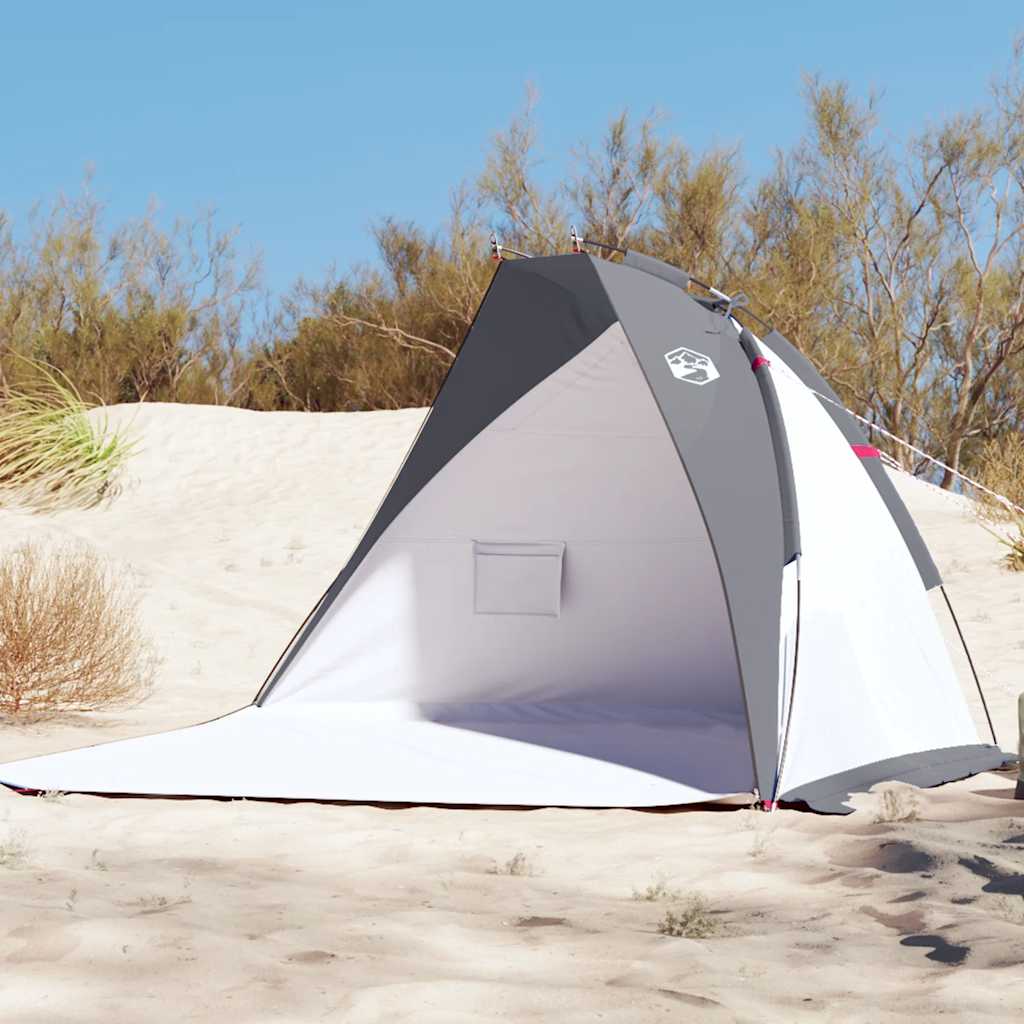 Vidaxl Beach Tent 268x223x125 cm 185t poliestere grigio