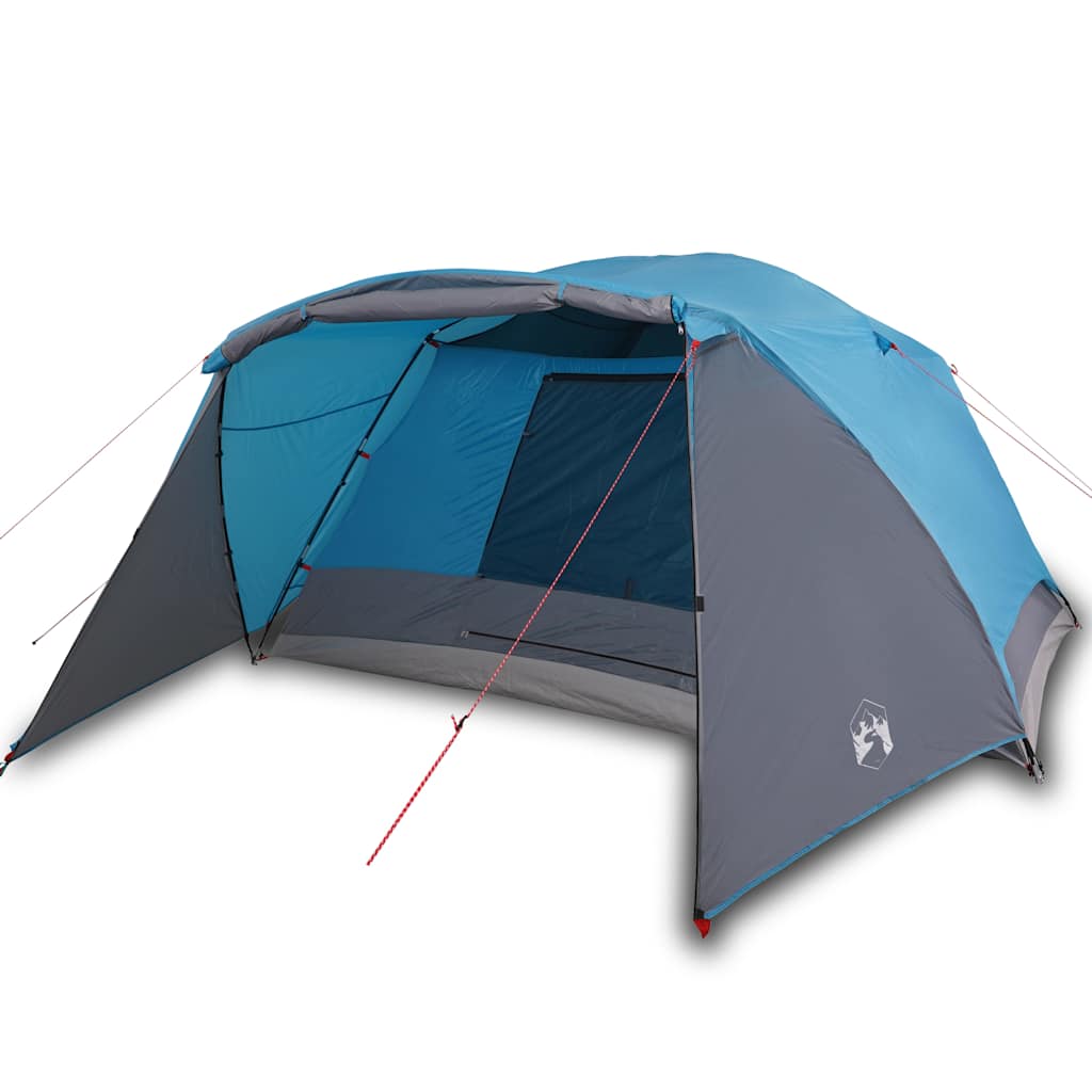 Vidaxl tent with awning 4-person waterproof blue