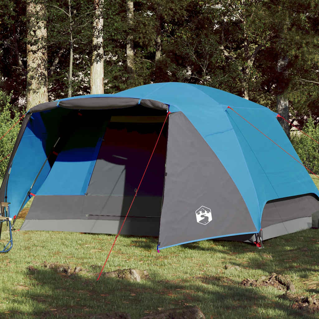 VidaXL Zelt mit Markise 4-Personen wasserdicht blau