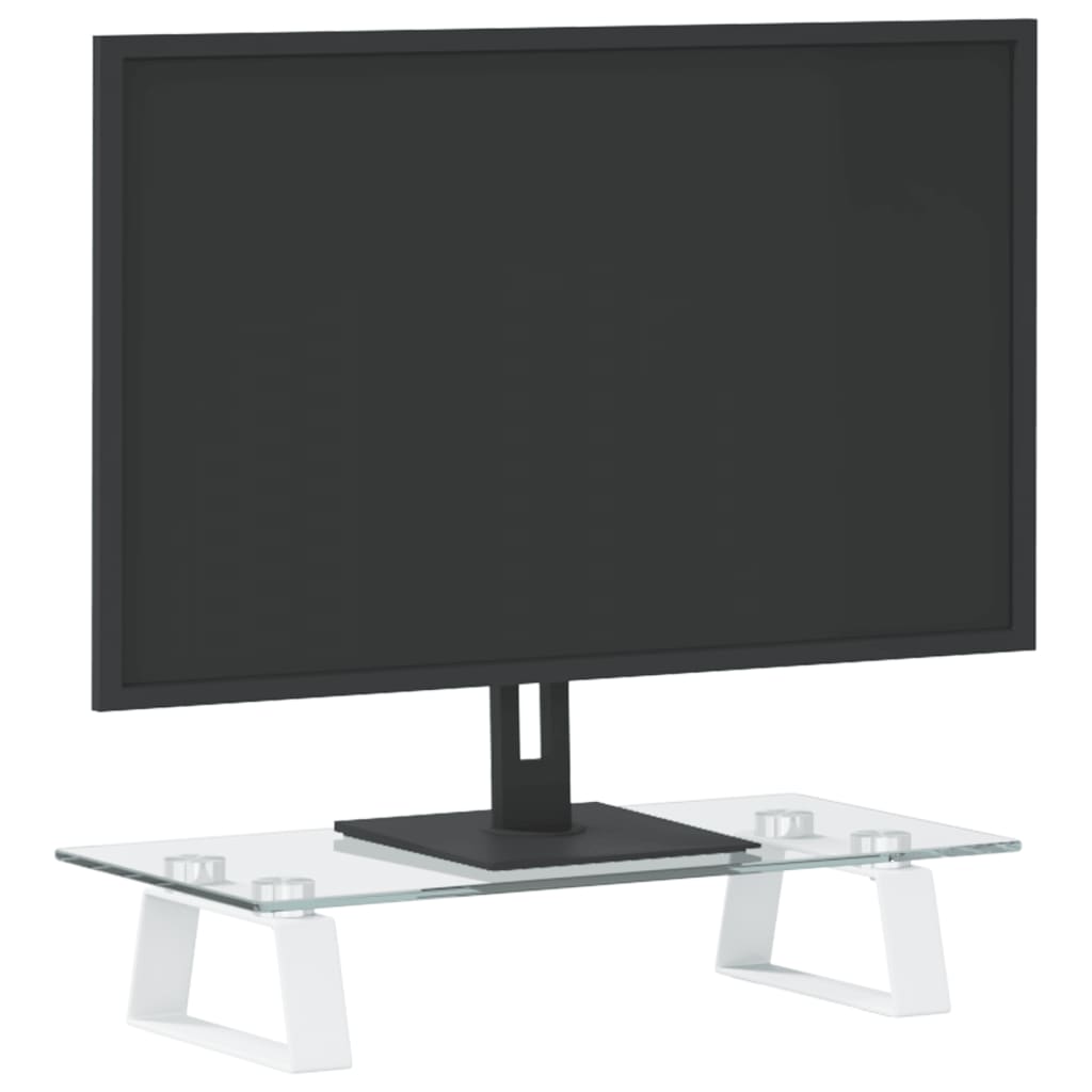 Vidaxl Monitor Standard 40x20x8 cm avslutat glas och metallvitt