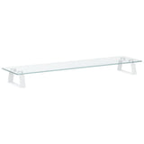 Vidaxxl Monitorständer 80x20x8 cm aus gehärtetem Glas und Metall weiß