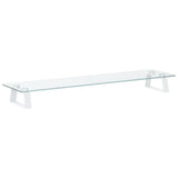 Vidaxl Monitor Stand 80x20x8 cm herdet glass og metallhvit