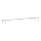 Vidaxx Monitorständer 100x20x8 cm aus gehärtetem Glas und Metall weiß