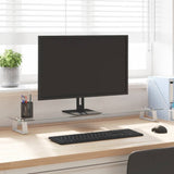 VidaXL monitor standard 100x20x8 cm hardened glass and metal white