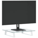 Vidaxxl Monitorständer 40x35x8 cm aus gehärtetem Glas und Metall weiß