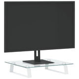 Vidaxl Monitor Standard 40x35x8 cm hærdet glas og metal hvid