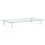 Vidaxl Monitor Stand 60x35x8 cm herdet glass og metallhvit