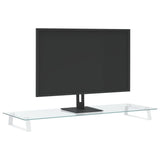 Vidaxl Monitor Standard 100x35x8 cm herdet glass og metallhvit