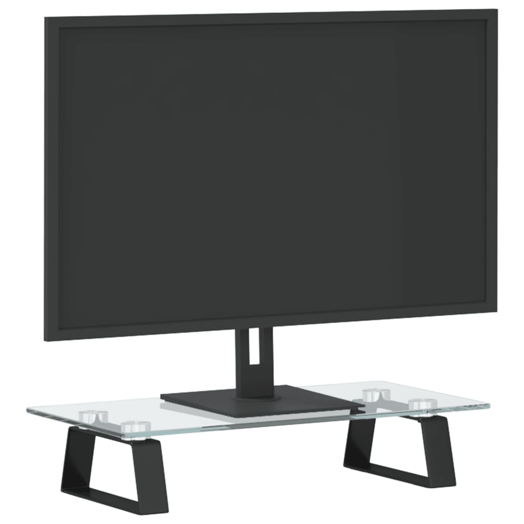 Vidaxl Monitor Standard 40x20x8 cm hærdet glas og metal sort