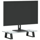 Vidaxl Monitor Standard 40x20x8 cm herdet glass og metall svart