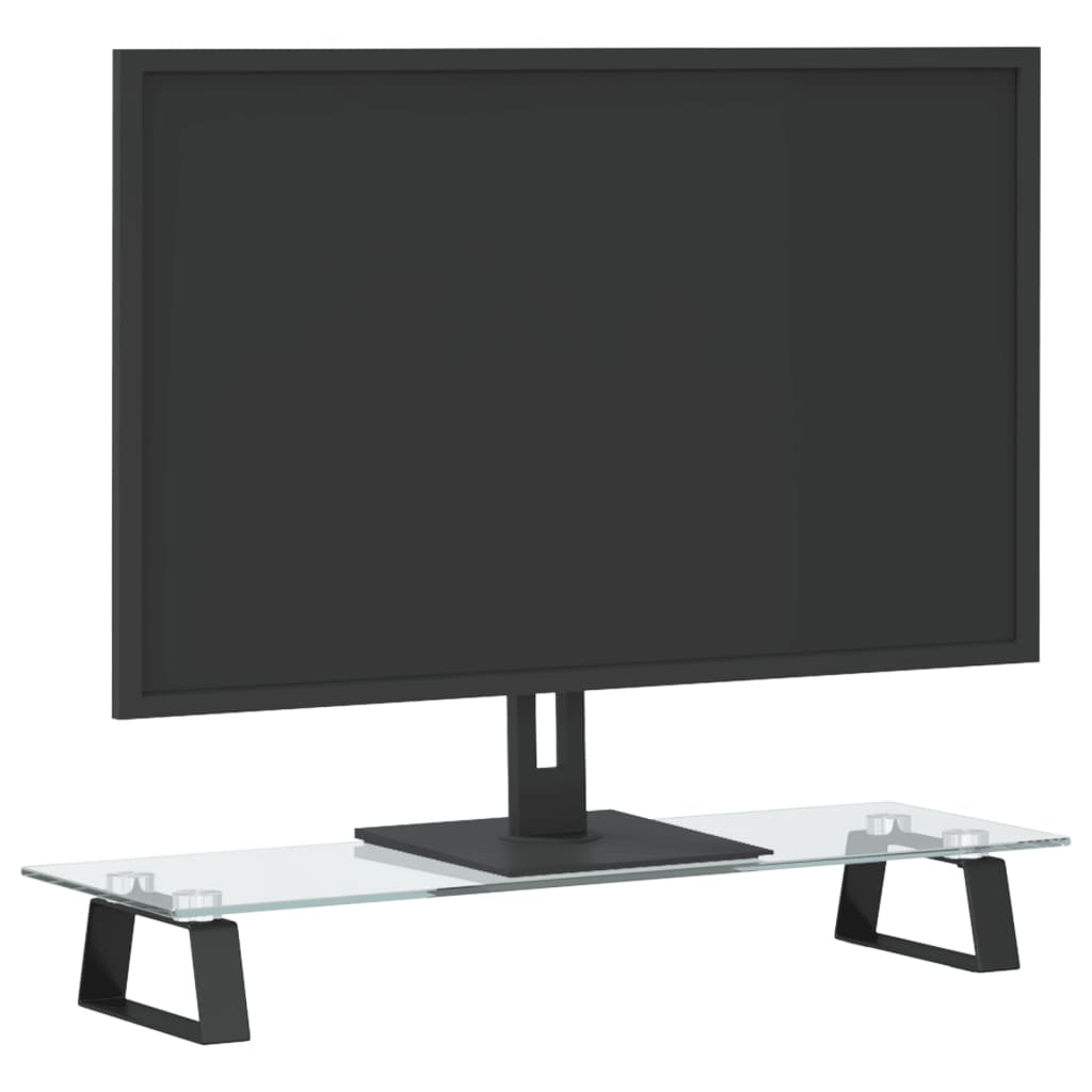 Vidaxl Monitor Stand 60x20x8 cm in vetro indurito e nero