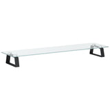 Vidaxx Monitorständer 80x20x8 cm gehärtetes Glas und Metall schwarz