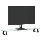 Vidaxx Monitorständer 80x20x8 cm gehärtetes Glas und Metall schwarz