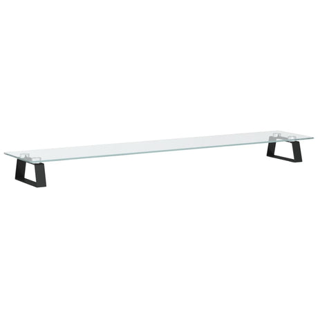 Vidaxx Monitorständer 100x20x8 cm gehärtetes Glas und Metall schwarz