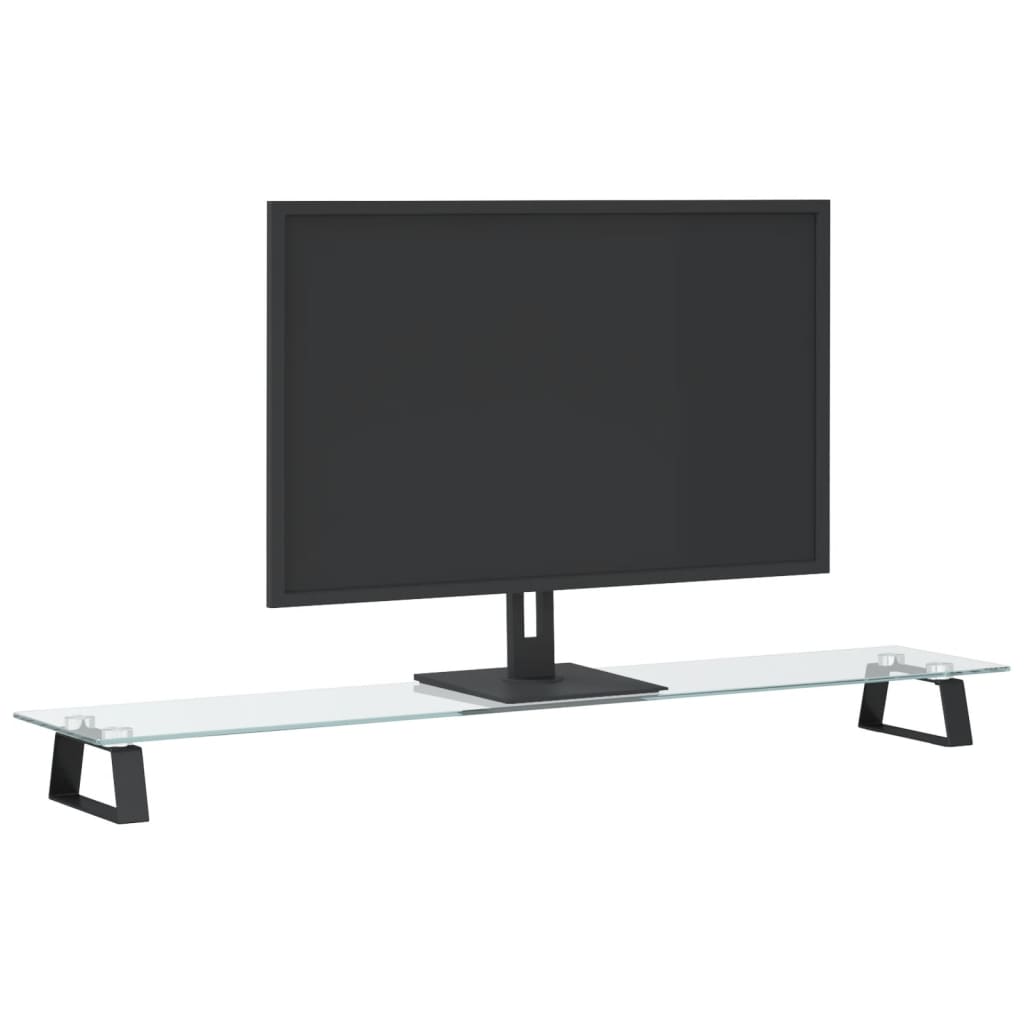 Vidaxl Monitor Standard 100x20x8 cm terminiertes Glas und Metallschwarz