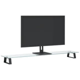 Vidaxl Monitor Standard 100x20x8 cm ofgeschloss Glas a Metall schwaarz