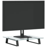 VidaXL Monitorständer 40x35x8 cm gehärtetes Glas und Metall schwarz