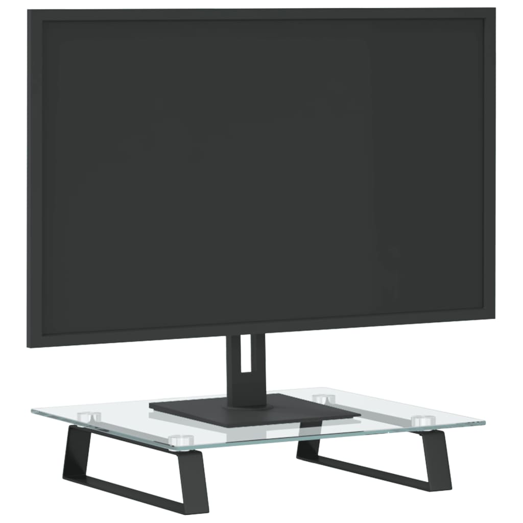 Vidaxl Monitor standard 40x35x8 cm Verre durcie et noir métal