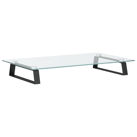 Vidaxxl Monitorständer 60x35x8 cm aus gehärtetem Glas und Metall schwarz