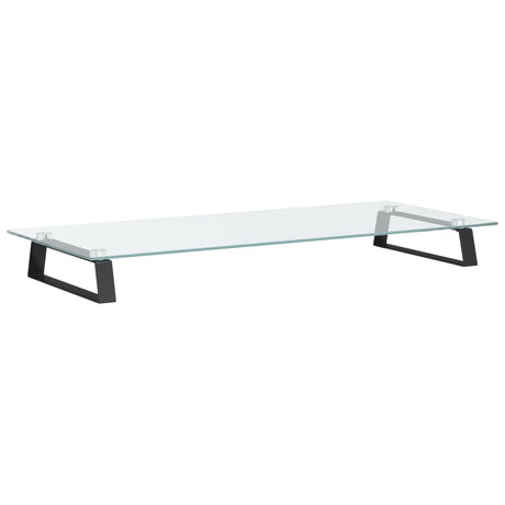 Vidaxxl Monitorständer 80x35x8 cm gehärtetes Glas und Metall schwarz