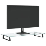 Vidaxxl Monitorständer 80x35x8 cm gehärtetes Glas und Metall schwarz