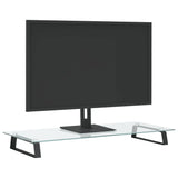 Vidaxl Monitor Stand 80x35x8 cm herdet glass og metall svart