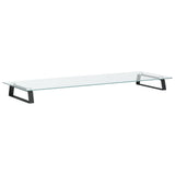 VidaXL Monitorständer 100x35x8 cm gehärtetes Glas und Metall schwarz