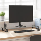 VidaXL Monitorständer 100x35x8 cm gehärtetes Glas und Metall schwarz