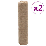 VidaXL Juterollen 2 Stück 200 g m² 0,5x50 m 100 % Jute
