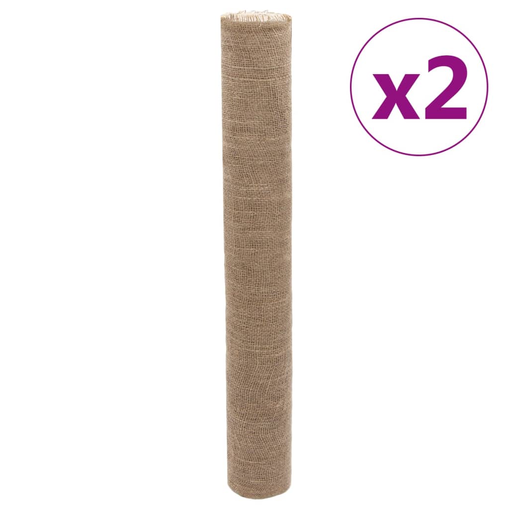 Vidaxl jute zvitki 2 St 200 g m² 1x50 m 100% juta