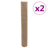 VidaXL Juterollen 2 Stk. 200 g m² 1x50 m 100 % Jute