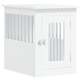 Vidaxl Hondenbench 45x62x59 cm Bianco in legno elaborato