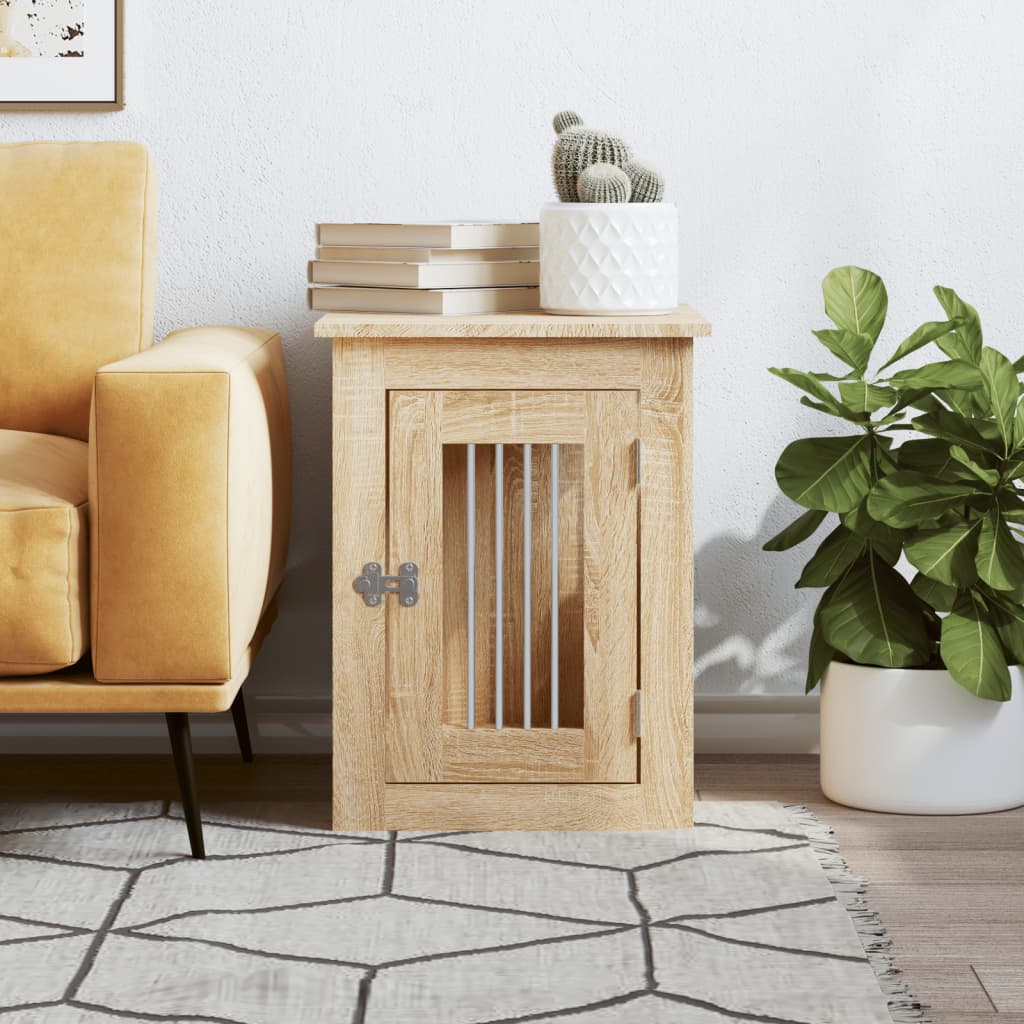Vidaxl hondenbench 45x62x59 cm bewerkt hout sonoma eikenkleurig