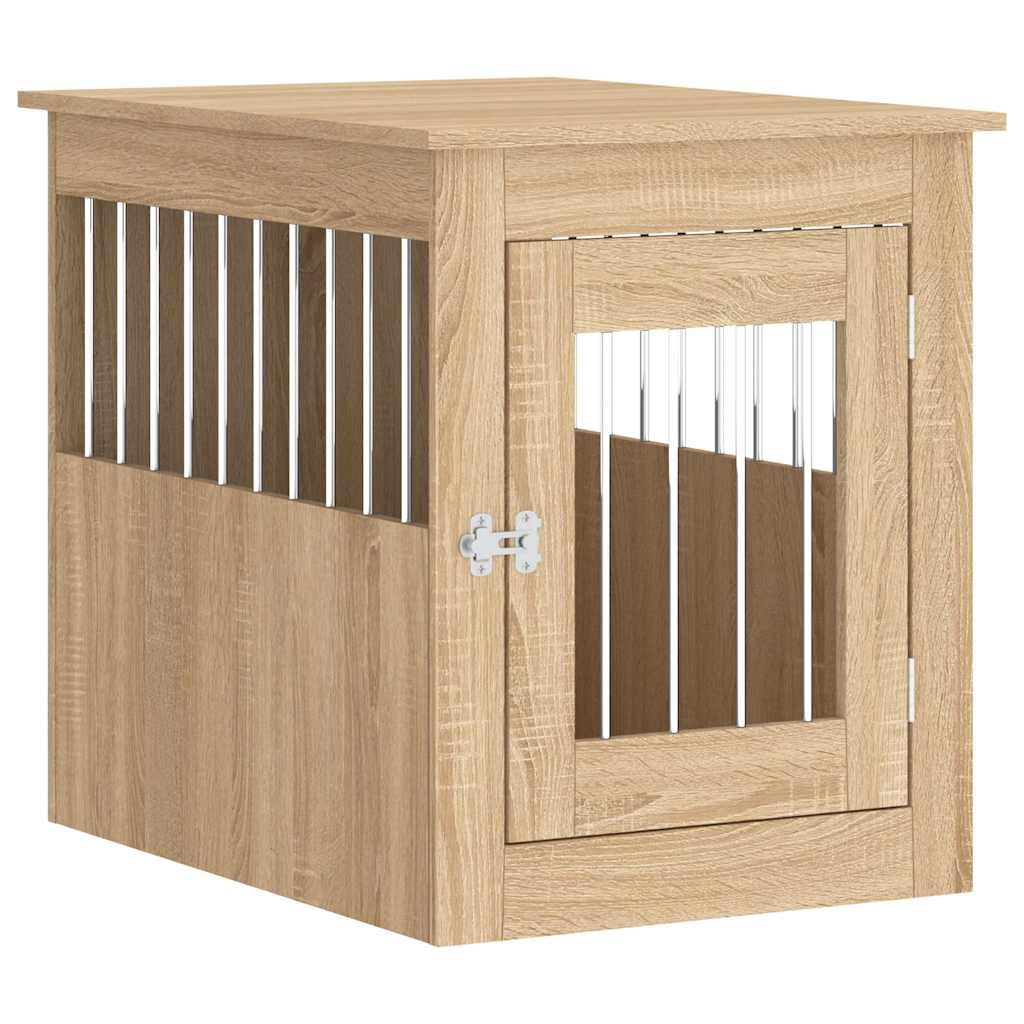 Vidaxl hondenbench 55x75x65 cm bewerkt hout sonoma eikenkleurig