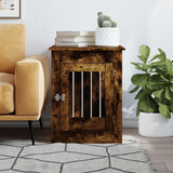Vidaxxl Hundebox 55 x 80 x 68 cm verarbeitetes Holz, geräucherte Eiche
