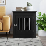 Vidaxxl Hundebox 64,5x80x71 cm, fertiges Holz, schwarz