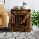 Vidaxxl Hundebox 64,5x80x71 cm verarbeitetes Holz, geräucherte Eiche