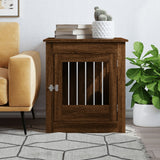 Vidaxxl Hundebox 64,5 x 80 x 71 cm, fertige Holzfarbe, braune Eiche