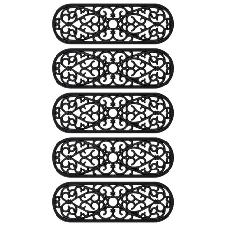 Vidaxl -Treppenmatten 5 ST 25x75 cm Gummi