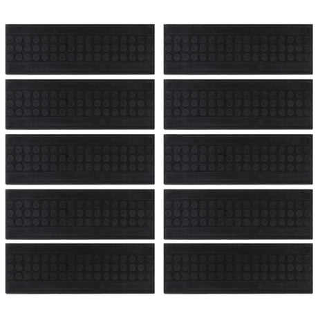 Vidaxl -Treppenmatten 10 ST 25x75 cm Gummi