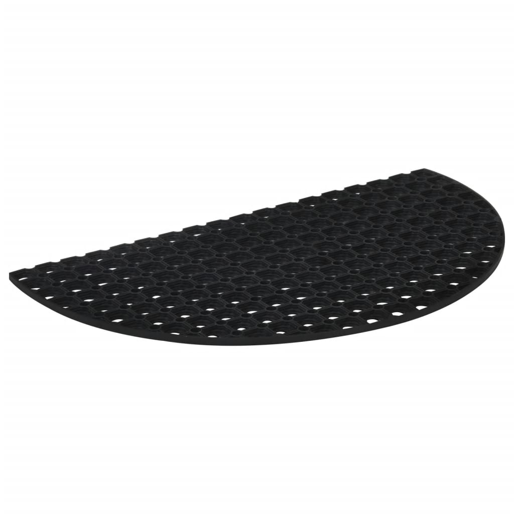 Vidaxl Doormat hallef-rondronn 45x75 cm Gummi